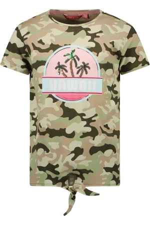 TYGO & vito Meisjes t-shirt aop hawaii army
