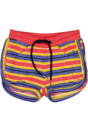 Quapi Meisjes short marli aop koraal gestreept