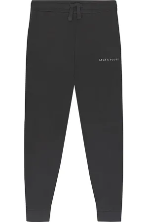 Lyle & Scott Sweat broek script gun metal