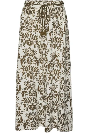 VERO MODA Vmimma hw long skirt wvn btq zand dessin