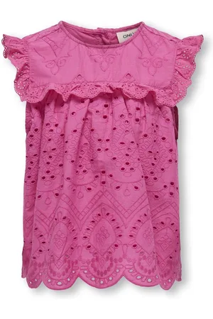 ONLY Kogcleo life sl emb button top wvn framboos