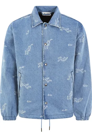 OLAF HUSSEIN Heren wavy aop denim jacket