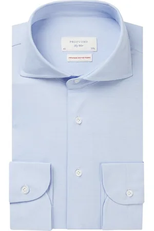 Profuomo Japanese knitted overhemd met lange mouwen