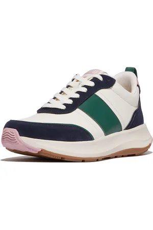 FitFlop F-mode flow sneaker leather & suede mix