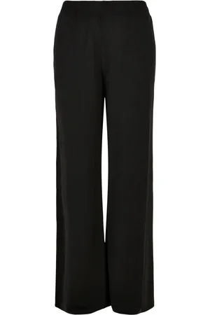 Urban classics Dames modal yoga broek met wijde pijpen