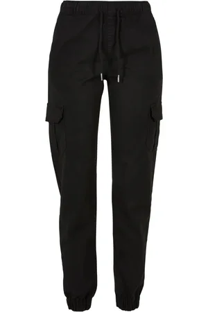 Urban classics Dames cargo pocket hoge taille joggingbroek
