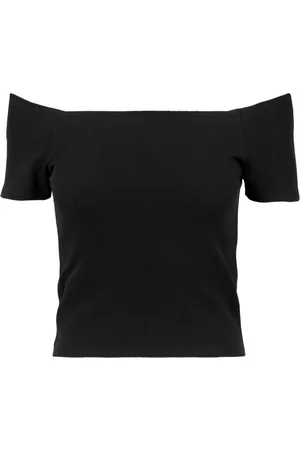 Urban classics Dames geribd off shoulder t-shirt