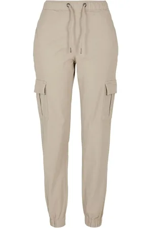 Urban classics Dames cargo pocket hoge taille joggingbroek