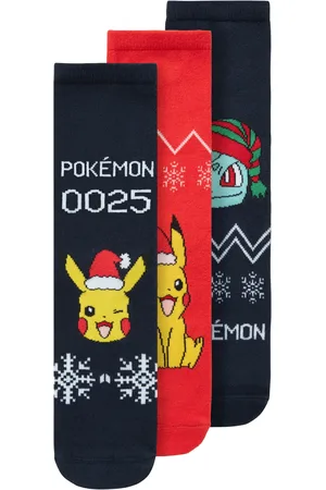 NAME IT Jongens kerst sokken nkmodis pokemon 3-pack