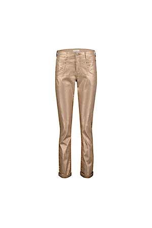 Red Button Broek srb4289 relax sparkle bronze