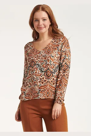 Smashed Lemon 24508 e paisley bedrukte top |