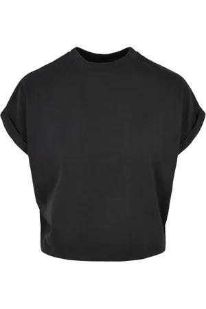 Urban classics Dames pigment geverfd kort omgeslagen t-shirt