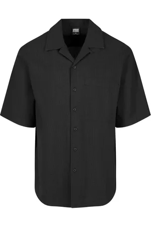 Urban classics Heren seersucker relaxed fit overhemd met korte mouwen