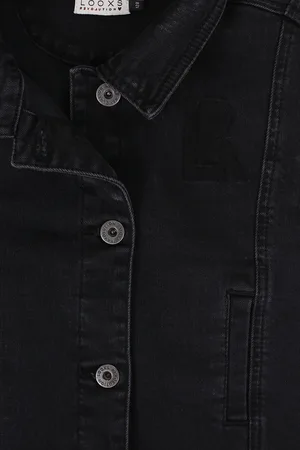 LOOXS Revolution Black denim gilet voor meisjes in de kleur