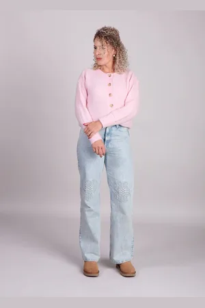 Homage to Denim Licht straight leg jeans embroidery details