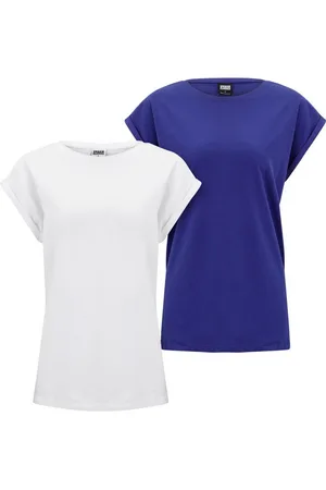 Urban classics Dames pre-pack verlengd schouder t-shirt (set van 2)