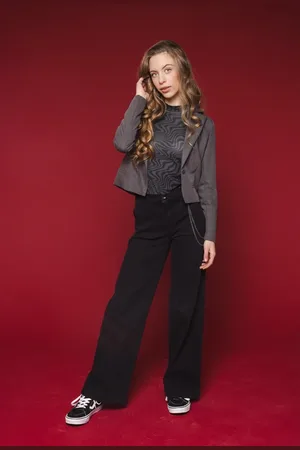 LOOXS Revolution Cropped blazer grey melee voor meisjes in de kleur