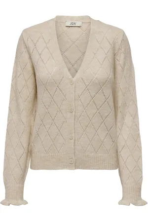 JACQUELINE DE YONG Letty l/s v-neck struc cardi knt