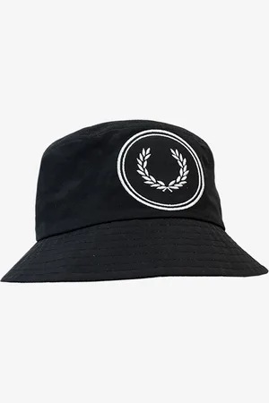 Fred Perry Circle branded matt poly bucket hat