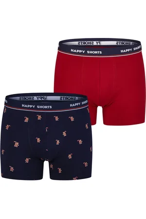 HAPPY SHORTS Heren boxershorts kerst print 2-pack gingerbread