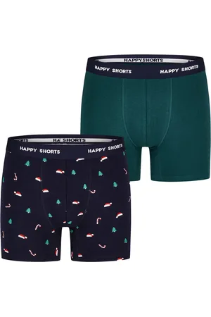 HAPPY SHORTS Heren boxershorts kerst print 2-pack christmas