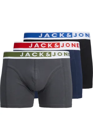 JACK & JONES Heren plus size boxershorts trunks jackarim effen 3-pack