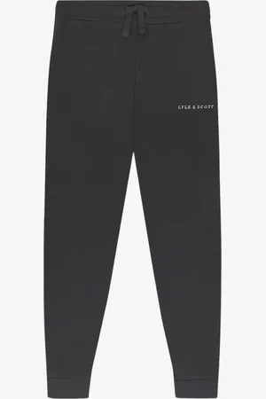 Lyle & Scott Jongens joggingbroek script gunmetal