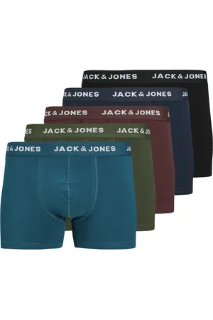 JACK & JONES Heren boxershorts trunks jacteo effen 5-pack
