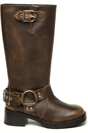 Steve Madden Beau boot – leren dameslaars met gespdetails