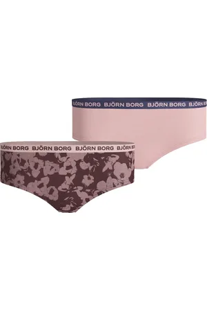 Björn Borg Meisjes hipster 2-pack – roze & bloemen – comfort fit