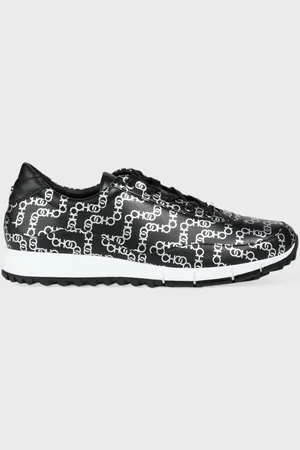 Jimmy Choo / zilver leren sneakers