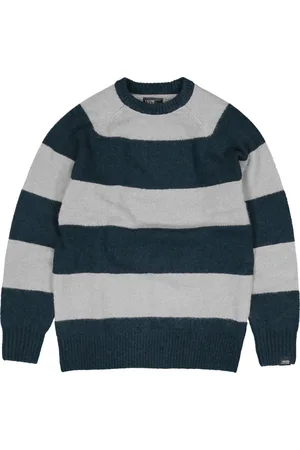 Butcher of Blue Edmund stripe crew truien m2426018