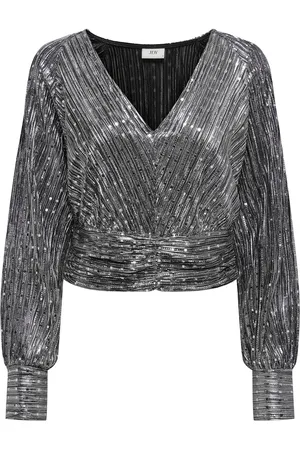 JACQUELINE DE YONG Didi l/s glitter top