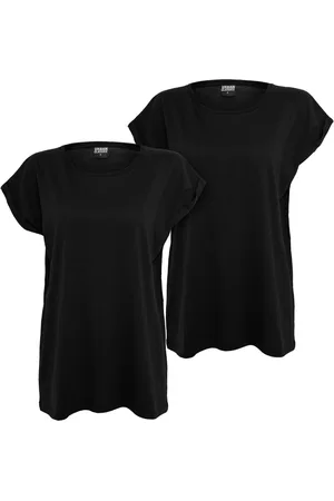 Urban classics Dames verlengd schouder t-shirt (set van 2)