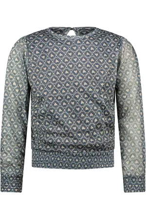 MAYCE Winter top meisjes mesh, hartjes