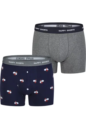 HAPPY SHORTS Heren boxershorts kerst print 2-pack santa