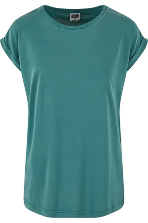 Urban classics Dames modal verlengd schouder t-shirt