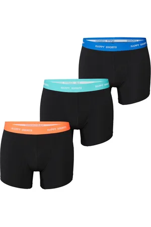 HAPPY SHORTS Heren boxershorts trunks effen 3-pack