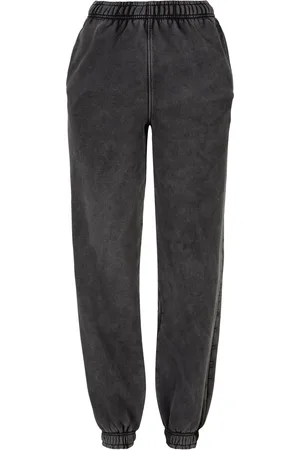 Urban classics Dames stone wash hoge wijdte sweatbroek