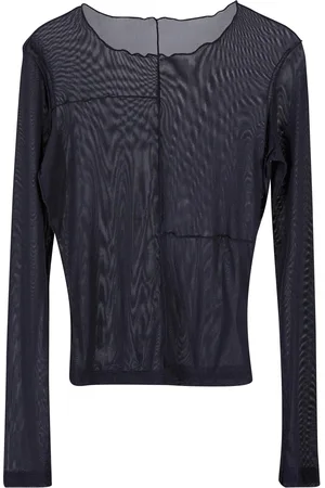 Urban classics Dames mesh top met lange mouwen
