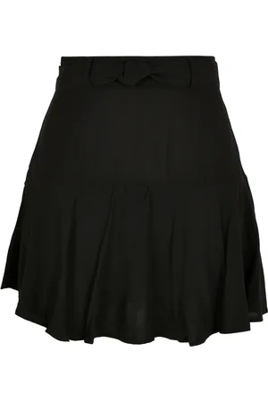 Urban classics Dames viscose effen minirok