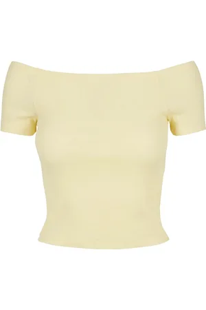 Urban classics Dames geribd off shoulder t-shirt