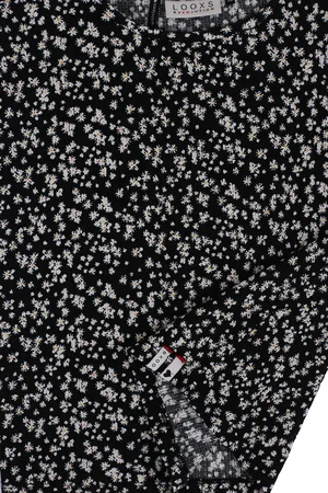 LOOXS Revolution Loose-fit top zwart daisy flower print voor meisjes in de kleur