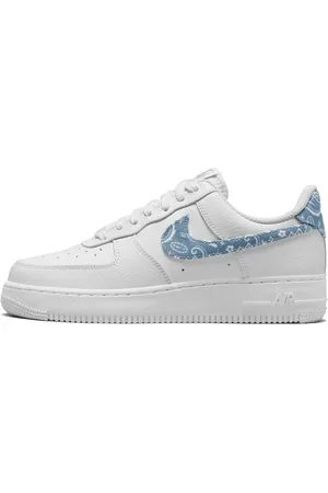 Nike Air force 1 low essential white worn blue paisley