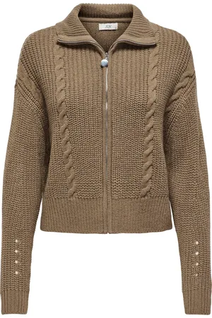 JACQUELINE DE YONG Justy ice l/s short zip cardigan