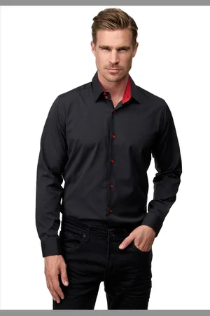 Rusty Neal Heren overhemd – rood r-44 kosta
