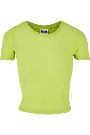 Urban classics Dames mesh cropped t-shirt