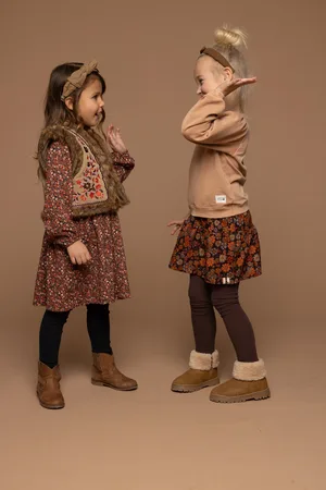LOOXS Revolution Gilet borduursels imitatie bont voor meisjes in de kleur