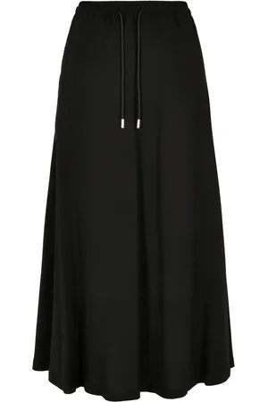 Urban classics Dames effen viscose midi rok