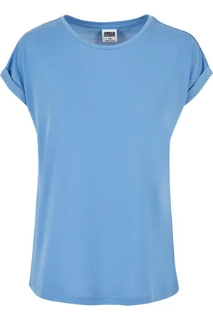 Urban classics Dames modal verlengd schouder t-shirt
